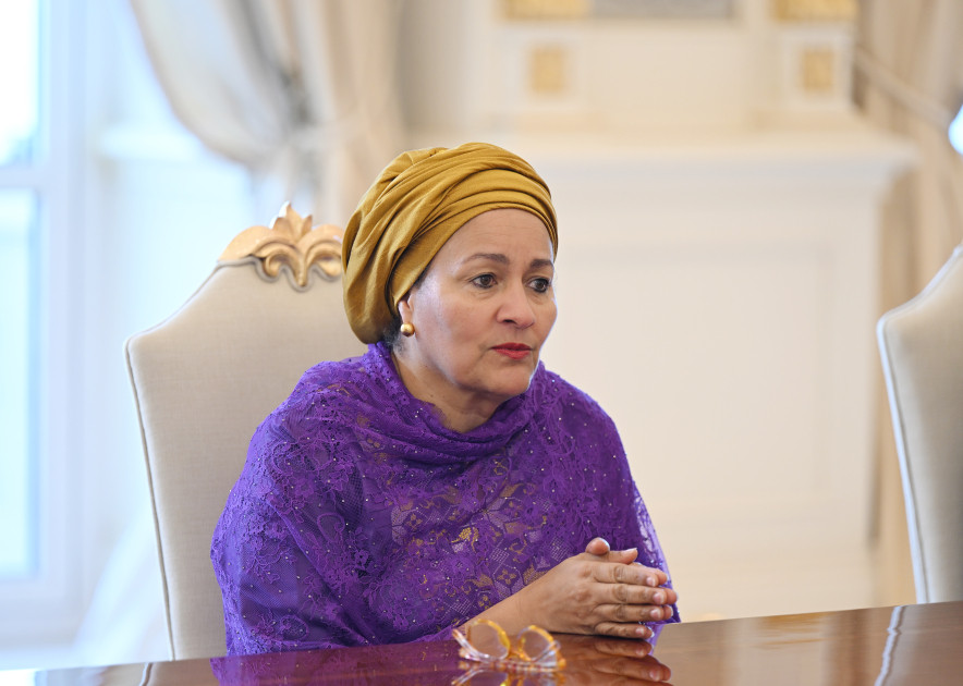 Prezident İlham Əliyev BMT Baş katibinin müavinini qəbul edib<font color=red> - FOTOLAR</font>