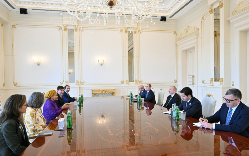 Prezident İlham Əliyev BMT Baş katibinin müavinini qəbul edib<font color=red> - FOTOLAR</font>