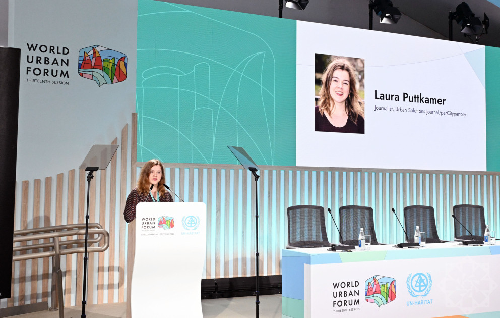 WUF13-də media sessiyası: Beynəlxalq ekspert jurnalistlərə şəhərsalma mövzularının işıqlandırılmasından danışıb<font color=red> - FOTOLAR</font>