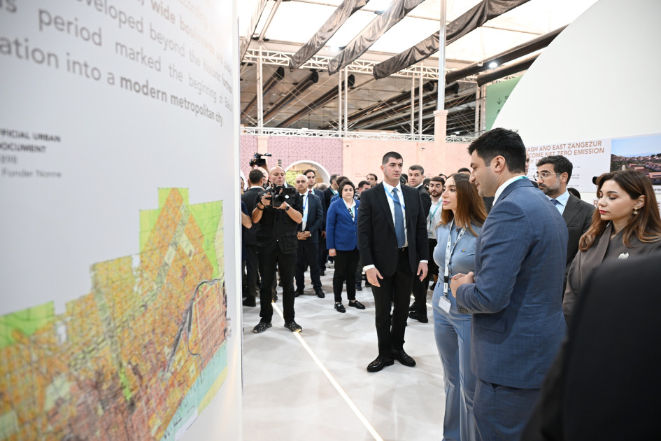 Leyla Əliyeva və Arzu Əliyeva "Urban Expo" sərgisi ilə tanış olublar<font color=red> - FOTOLAR</font>