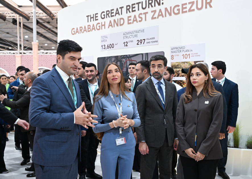 Leyla Əliyeva və Arzu Əliyeva "Urban Expo" sərgisi ilə tanış olublar<font color=red> - FOTOLAR</font>
