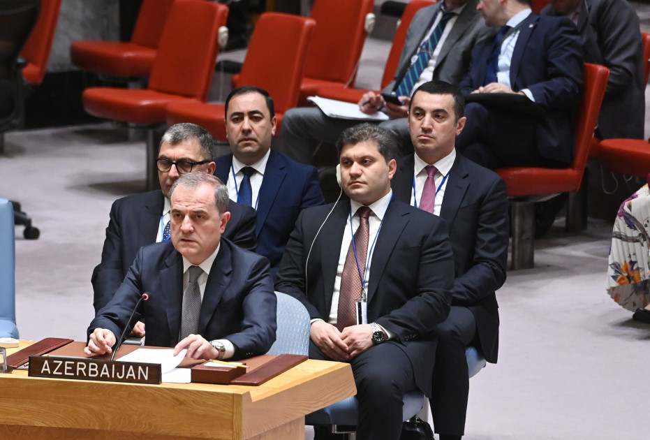 Ceyhun Bayramov BMT mərkəzli beynəlxalq sistemin gücləndirilməsinin vacibliyini vurğulayıb<font color=red> - FOTOLAR</font>