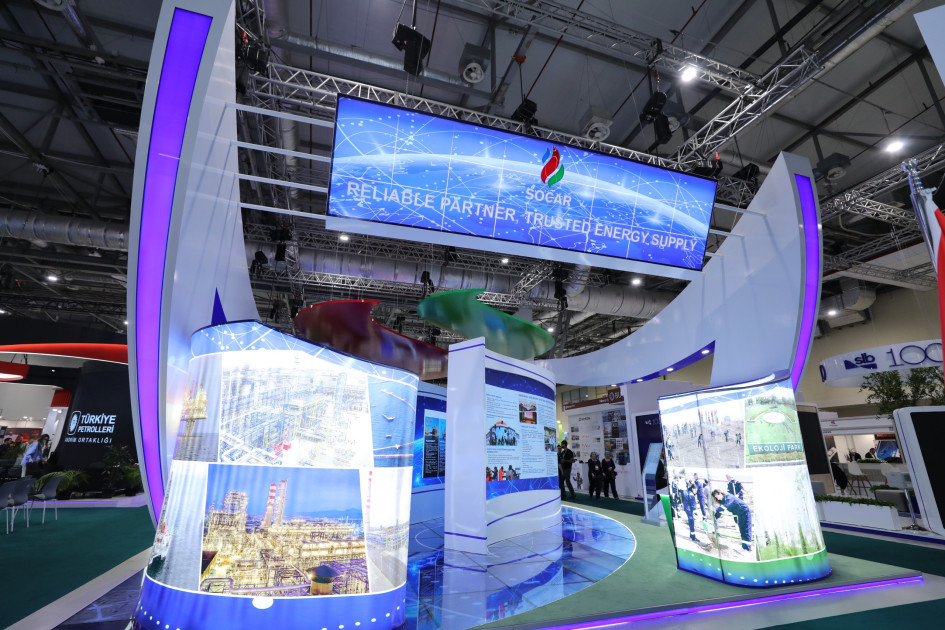 SOCAR 31-ci “Beynəlxalq Xəzər Neft və Qaz Sərgisi”ndə öz stendi ilə təmsil olunur<font color=red> - FOTOLAR</font>