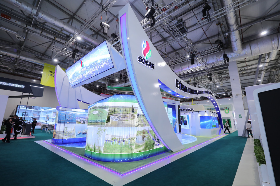 SOCAR 31-ci “Beynəlxalq Xəzər Neft və Qaz Sərgisi”ndə öz stendi ilə təmsil olunur<font color=red> - FOTOLAR</font>