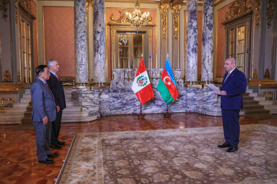 Peru Prezidenti Azərbaycan səfirinin etimadnaməsini qəbul edib<font color=red> - FOTOLAR</font>