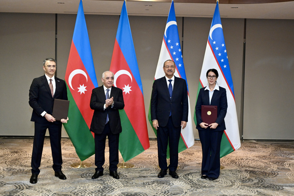 Daşkənddə Azərbaycan və Özbəkistanın Baş nazirlərinin iştirakı ilə ikitərəfli sənədlər imzalanıb<font color=red> - FOTOLAR</font>