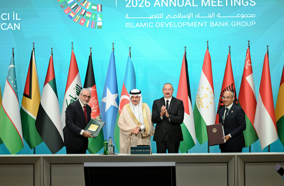Prezident İlham Əliyevin iştirakı ilə Bakıda İslam İnkişaf Bankı Qrupunun 2026-cı il üzrə İllik Toplantılarının açılış mərasimi keçirilib<font color='red'> - YENİLƏNİB </font><font color=red> - VİDEO</font><font color=red> - FOTOLAR</font>