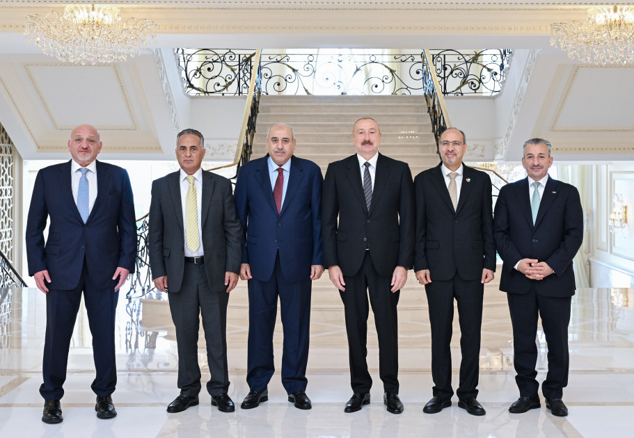 Prezident İlham Əliyev İordaniya Haşimilər Krallığı Nümayəndələr Palatasının nümayəndə heyətini qəbul edib<font color=red> - FOTOLAR</font>
