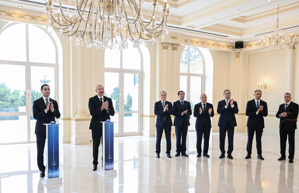 Azərbaycan və Türkmənistan prezidentlərinin iştirakı ilə “Dostlug” tankerinin onlayn formatda hədiyyə olunması mərasimi keçirilib<font color='red'> - YENİLƏNƏCƏK</font><font color=red> - FOTOLAR</font>
