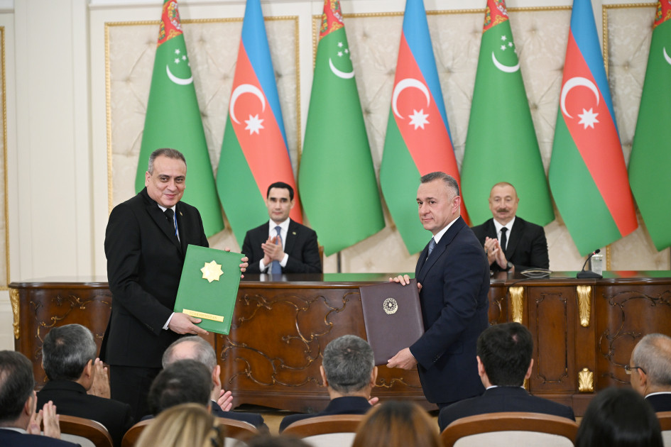 Azərbaycan-Türkmənistan sənədləri mübadilə olunub<font color='red'> - YENİLƏNƏCƏK</font><font color=red> - FOTOLAR</font>