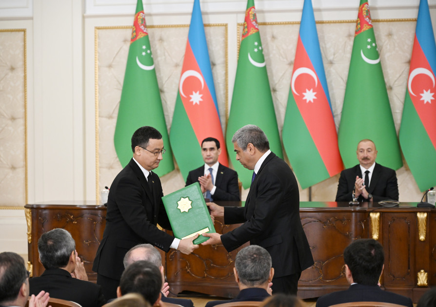 Azərbaycan-Türkmənistan sənədləri mübadilə olunub<font color='red'> - YENİLƏNƏCƏK</font><font color=red> - FOTOLAR</font>