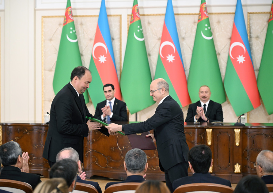Azərbaycan-Türkmənistan sənədləri mübadilə olunub<font color='red'> - YENİLƏNƏCƏK</font><font color=red> - FOTOLAR</font>