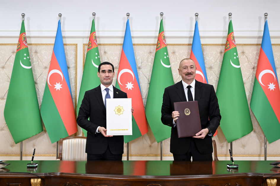Azərbaycan-Türkmənistan sənədləri mübadilə olunub<font color='red'> - YENİLƏNƏCƏK</font><font color=red> - FOTOLAR</font>