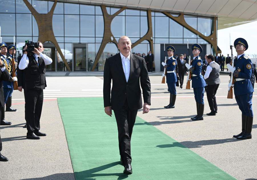 Türkmənistan Prezidenti Sərdar Berdiməhəmmədov Füzuli rayonuna gəlib<font color=red> - FOTOLAR</font>