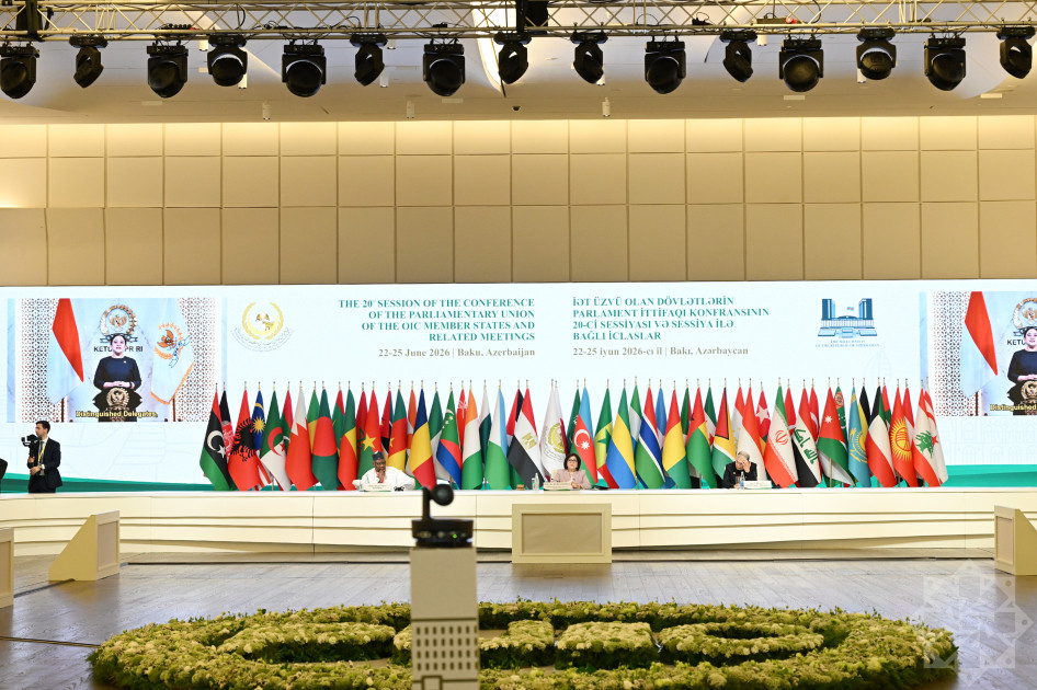 İƏT-in üzvü olan dövlətlərin Parlament İttifaqı Konfransının 20-ci sessiyasının açılış mərasimi olub<font color=red> - FOTOLAR</font>