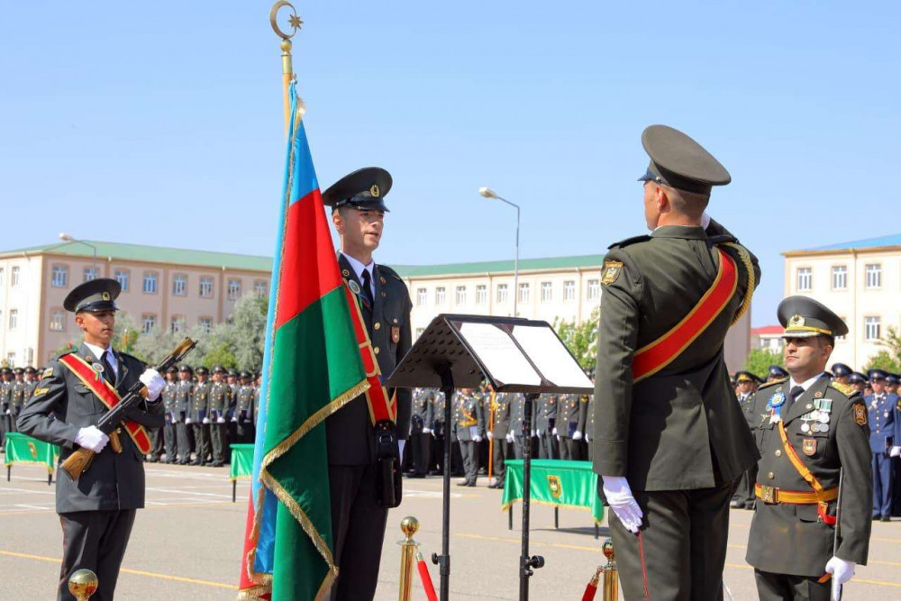 Naxçıvan Hərbi Kollecinin ilk məzun buraxılış mərasimi keçirilib<font color=red> - FOTOLAR</font>