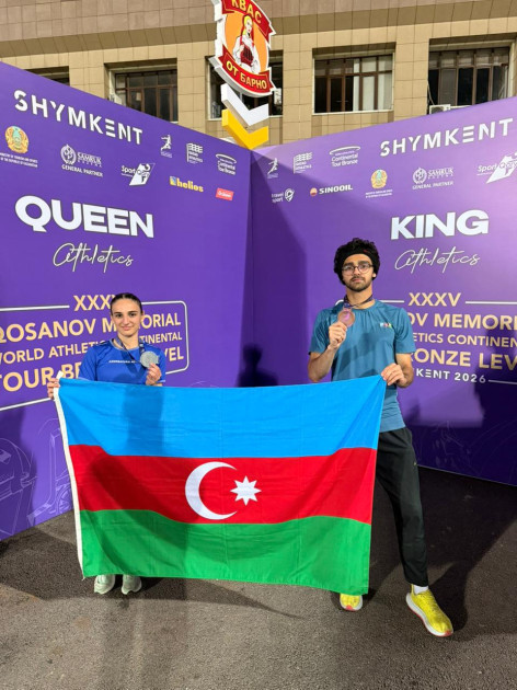 Azərbaycan atletləri Qosanov Memorialında iki medal qazanıblar <font color=red> - FOTOLAR</font>