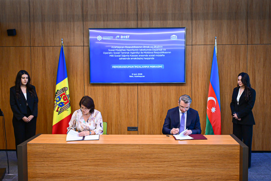 DOST Agentliyi ilə Moldovanın Milli Sosial Sığorta Kassası arasında əməkdaşlıq sənədi imzalanıb<font color=red> - FOTOLAR</font>