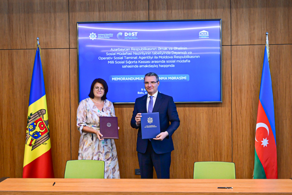 DOST Agentliyi ilə Moldovanın Milli Sosial Sığorta Kassası arasında əməkdaşlıq sənədi imzalanıb<font color=red> - FOTOLAR</font>