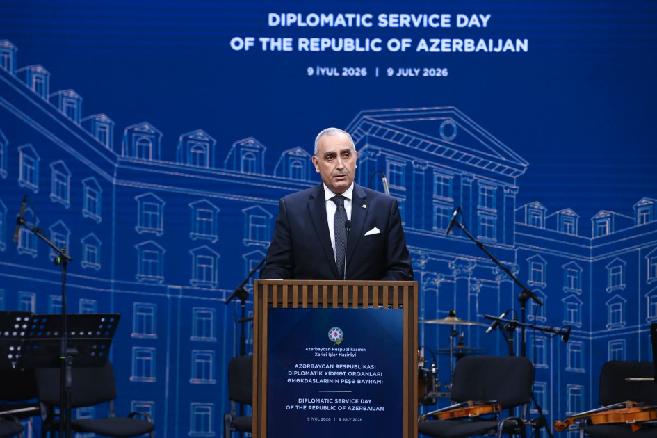 Diplomatik xidmət orqanları əməkdaşlarının peşə bayramı günü münasibətilə rəsmi qəbul təşkil edilib<font color=red> - FOTOLAR</font>