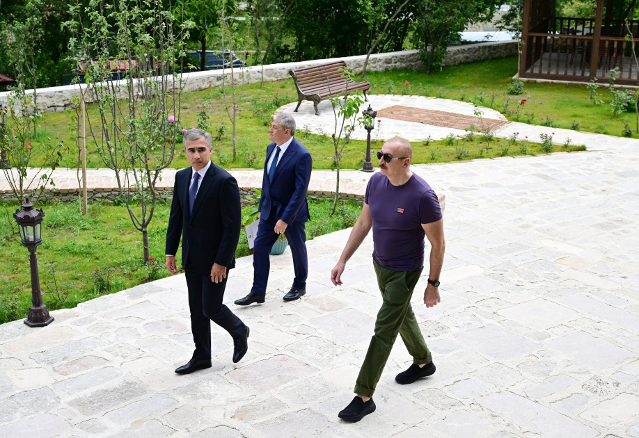 Prezident İlham Əliyev Şuşada “Yasəmən” hotelinin yeni korpusları ilə tanış olub<font color=red> - FOTOLAR</font>