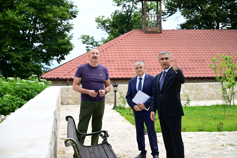 Prezident İlham Əliyev Şuşada “Yasəmən” hotelinin yeni korpusları ilə tanış olub<font color=red> - FOTOLAR</font>