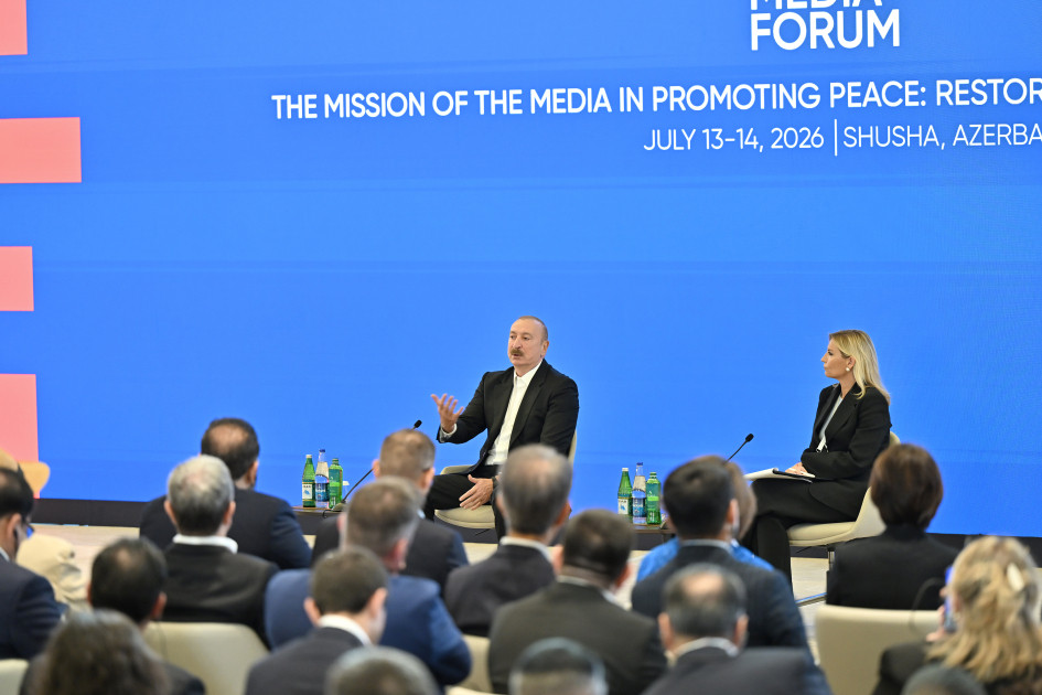 Prezident İlham Əliyev IV Şuşa Qlobal Media Forumunun açılışında iştirak edib<font color='red'> - YENİLƏNİB</font><font color=red> - FOTOLAR</font>