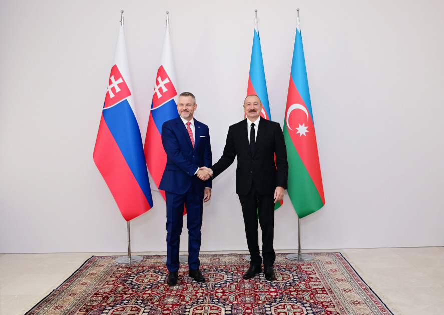 Slovakiya Prezidenti Peter Pelleqrininin Şuşada rəsmi qarşılanma mərasimi olub<font color=red> - FOTOLAR</font>