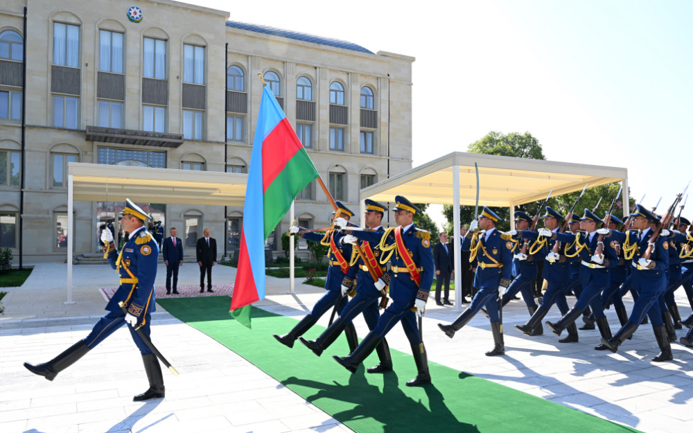 Slovakiya Prezidenti Peter Pelleqrininin Şuşada rəsmi qarşılanma mərasimi olub<font color=red> - FOTOLAR</font>