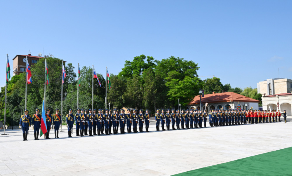 Slovakiya Prezidenti Peter Pelleqrininin Şuşada rəsmi qarşılanma mərasimi olub<font color=red> - FOTOLAR</font>