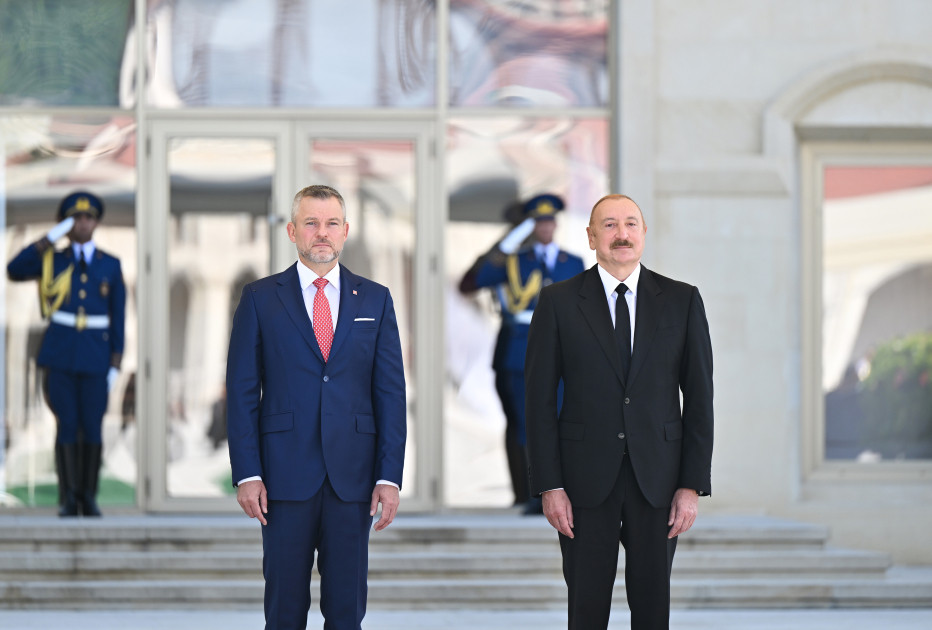 Slovakiya Prezidenti Peter Pelleqrininin Şuşada rəsmi qarşılanma mərasimi olub<font color=red> - FOTOLAR</font>