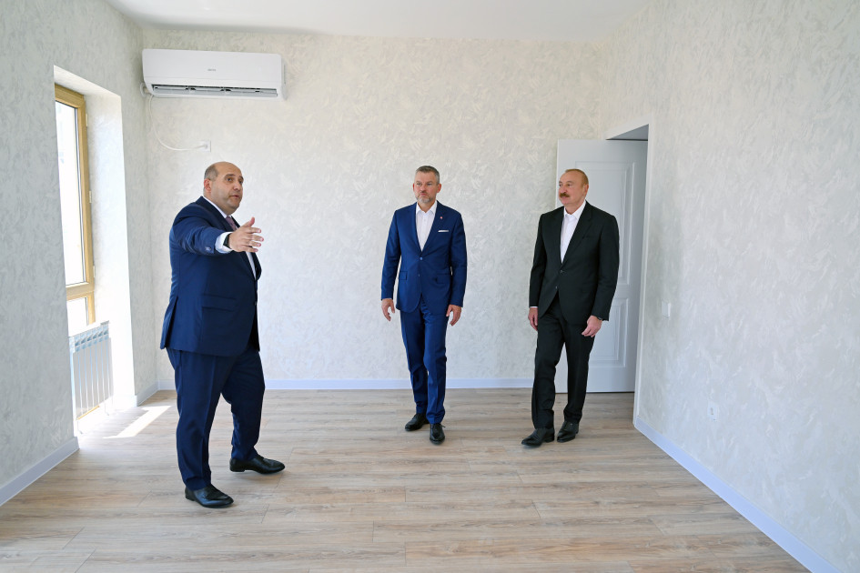 Azərbaycan və Slovakiya prezidentləri Ağdamın Baş Qərvənd kəndində görülən işlərlə tanış olublar<font color=red> - FOTOLAR</font>
