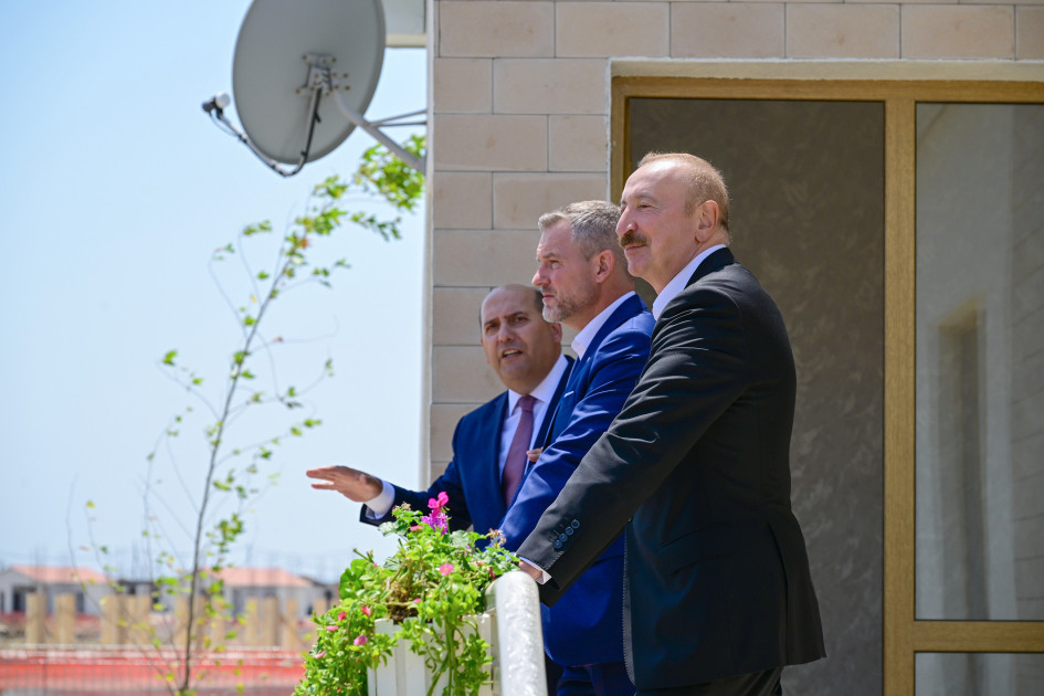 Azərbaycan və Slovakiya prezidentləri Ağdamın Baş Qərvənd kəndində görülən işlərlə tanış olublar<font color=red> - FOTOLAR</font>