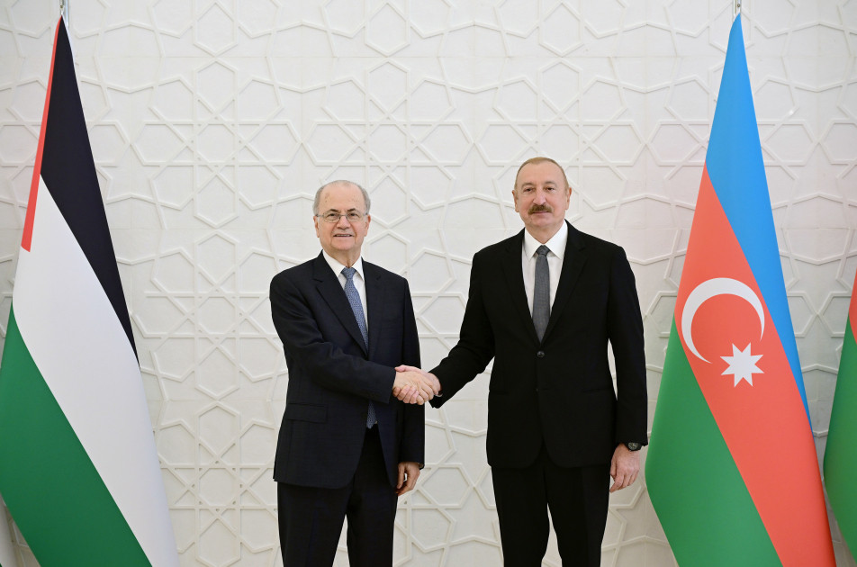 Prezident İlham Əliyev Fələstinin Baş nazirini qəbul edib<font color=red> - FOTOLAR</font>