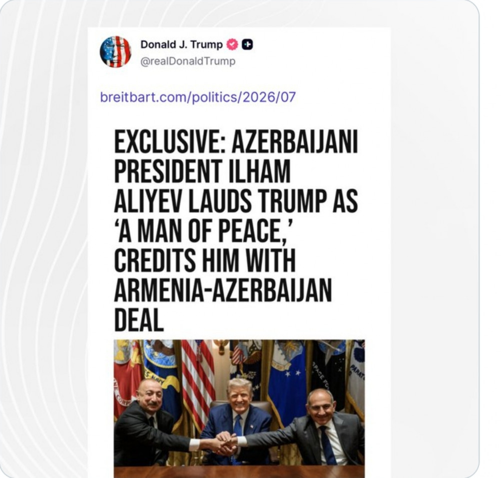 İlham Əliyev Donald Trampa təşəkkür edib<font color=red> - FOTOLAR</font>