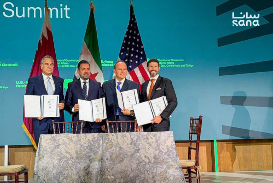 Suriya Vaşinqtonda İraq ilə Kərkük-Bəniyas neft kəmərinin bərpasına dair memorandum imzalayıb<font color=red> - FOTOLAR</font>