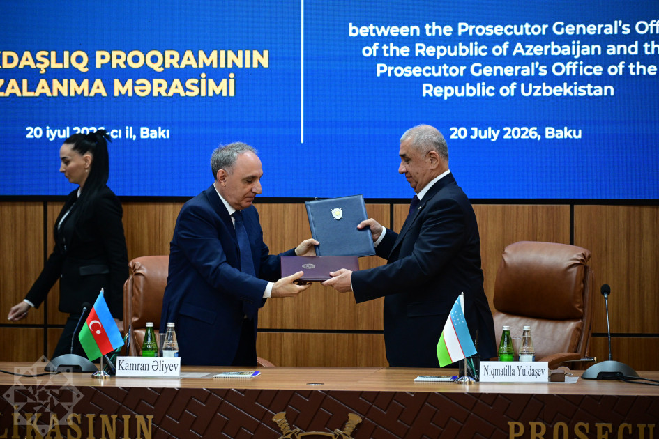Azərbaycan və Özbəkistan Baş prokurorluqları arasında Əməkdaşlıq Proqramı imzalanıb<font color=red> - FOTOLAR</font>
