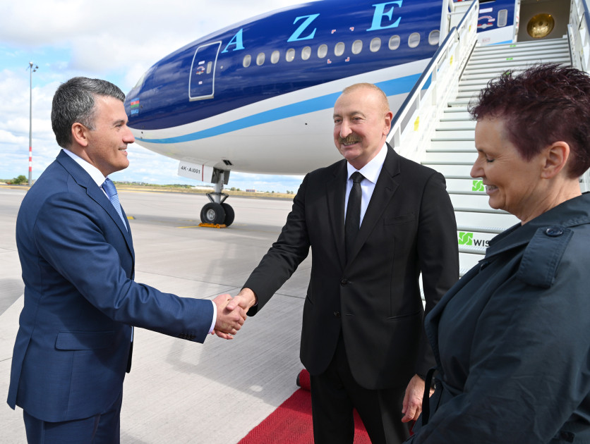 Azərbaycan Prezidenti İlham Əliyev Almaniyaya rəsmi səfərə gedib<font color=red> - FOTOLAR</font>
