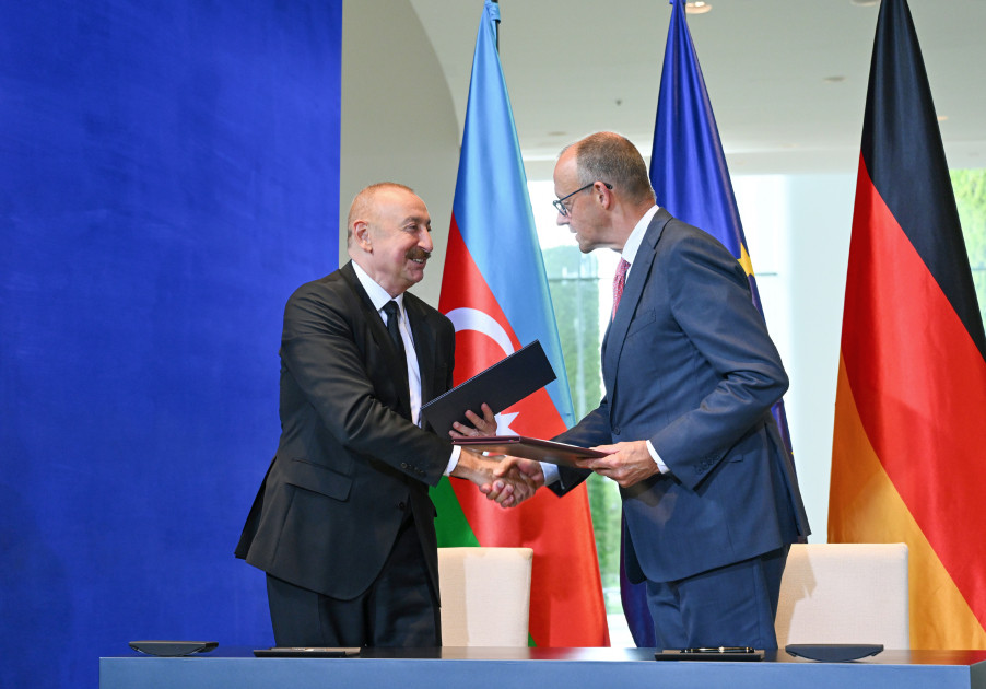 Berlində Azərbaycan-Almaniya sənədləri imzalanıb<font color=red> - FOTOLAR</font>