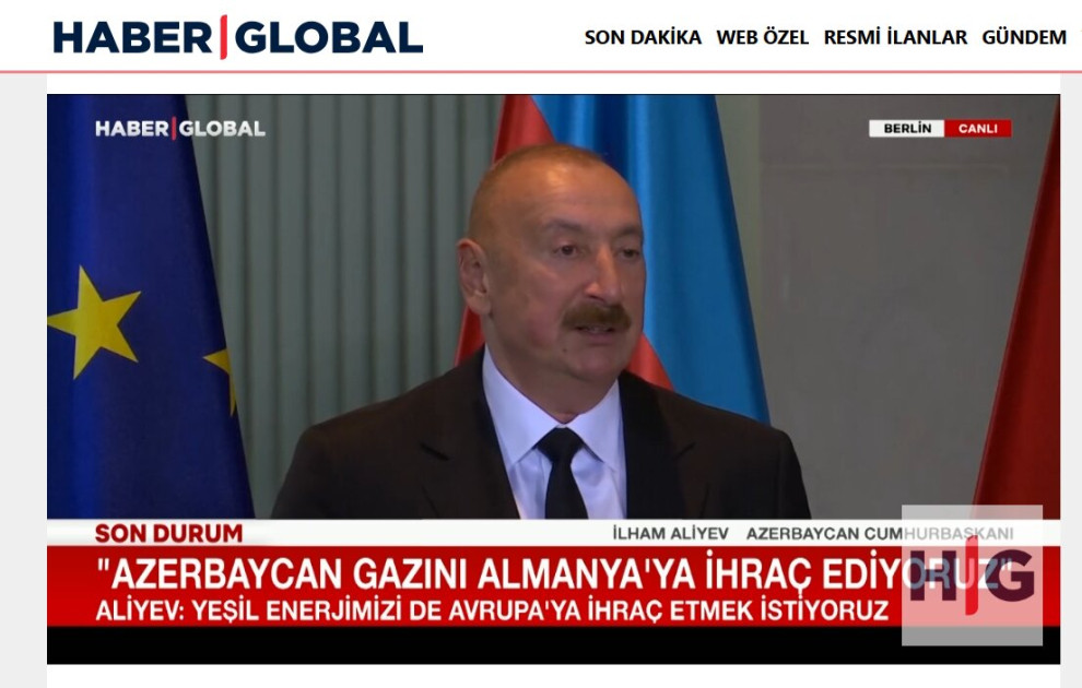 Prezident İlham Əliyevin Almaniyaya səfəri Türkiyə mediasının diqqət mərkəzindədir<font color=red> - FOTOLAR</font>