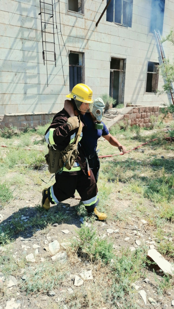 Babək rayonunda yanğın-taktiki təlim keçirilib<font color=red> - FOTOLAR</font>