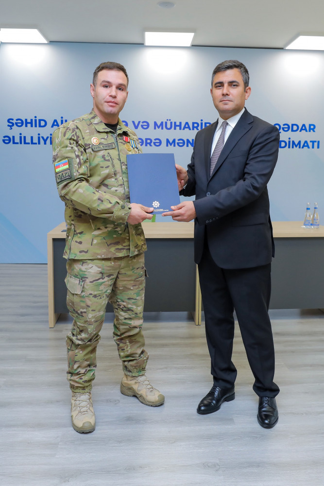 Naxçıvanda şəhid ailələri və müharibə ilə əlaqədar əlilliyi olan şəxslərə 68 mənzil təqdim edilib<font color=red> - FOTOLAR</font>
