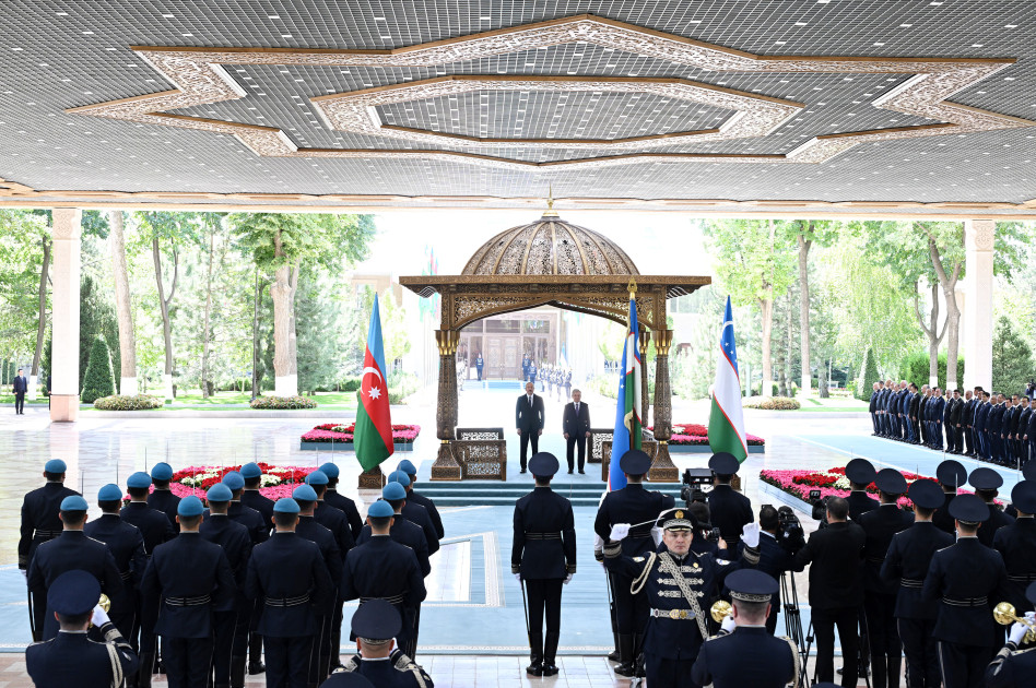 Daşkənddə Prezident İlham Əliyevin rəsmi qarşılanma mərasimi olub <font color=red> - FOTOLAR</font>