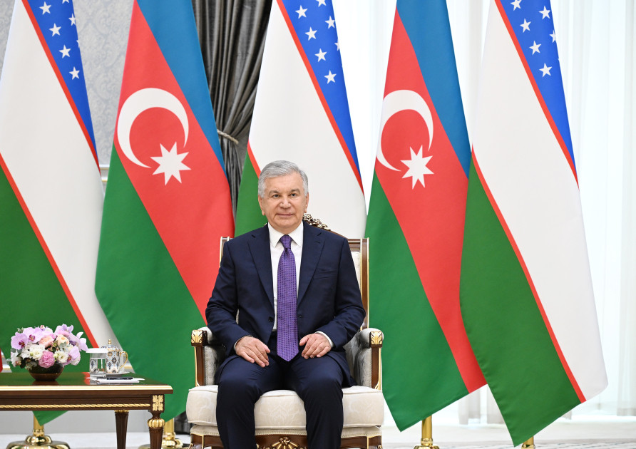 Daşkənddə Azərbaycan Prezidenti İlham Əliyevin Özbəkistan Prezidenti ilə təkbətək görüşü olub <font color=red> - FOTOLAR</font>