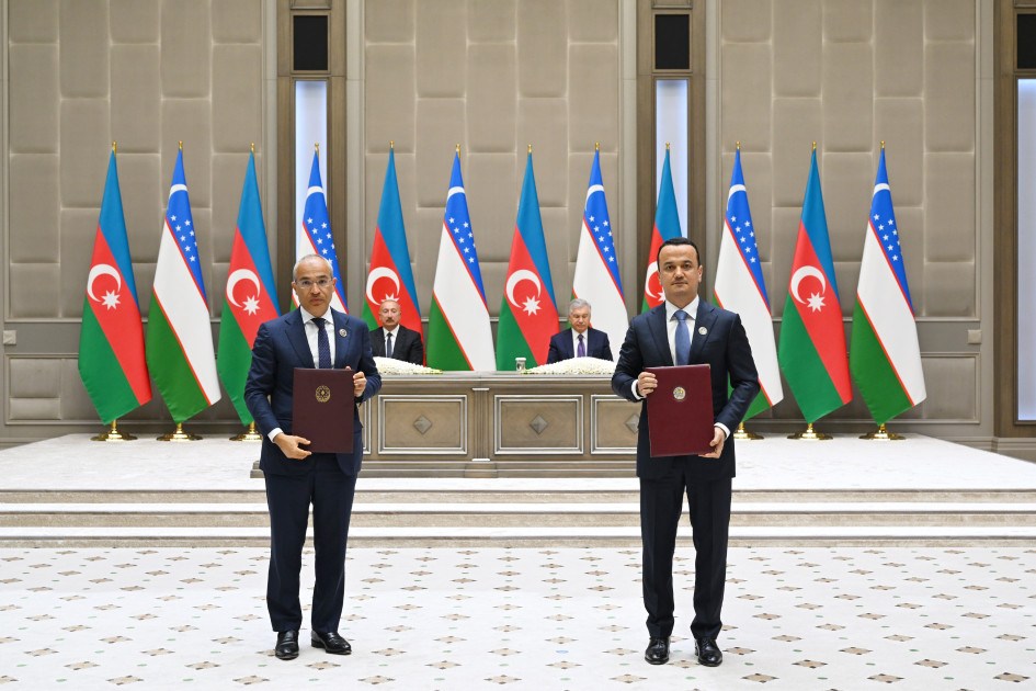 Daşkənddə Azərbaycan-Özbəkistan sənədlərinin imzalanması və mübadiləsi mərasimi olub <font color=red> - FOTOLAR</font>
