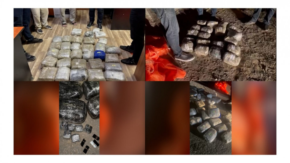 Qaçaqmalçılıq yolu ilə ölkəyə gətirilən narkotik vasitələrin qanunsuz dövriyyəsini təşkil edən 6 nəfər saxlanılıb <font color=red> - FOTOLAR</font>