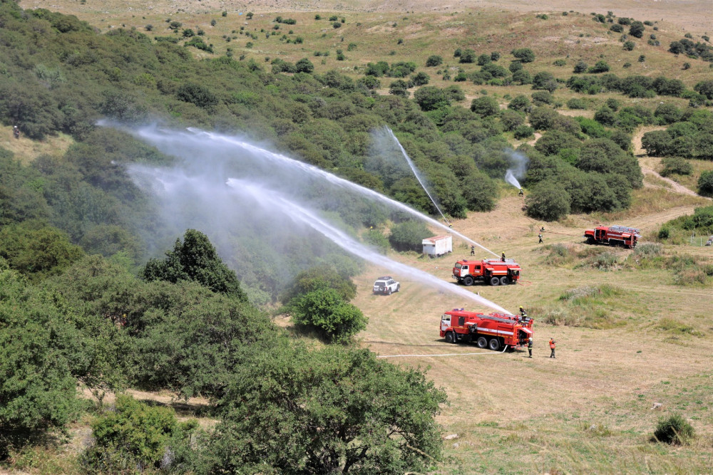 Şahbuz rayonunda meşəlik ərazidə yanğın-taktiki təlim keçirilib<font color=red> - FOTOLAR</font>