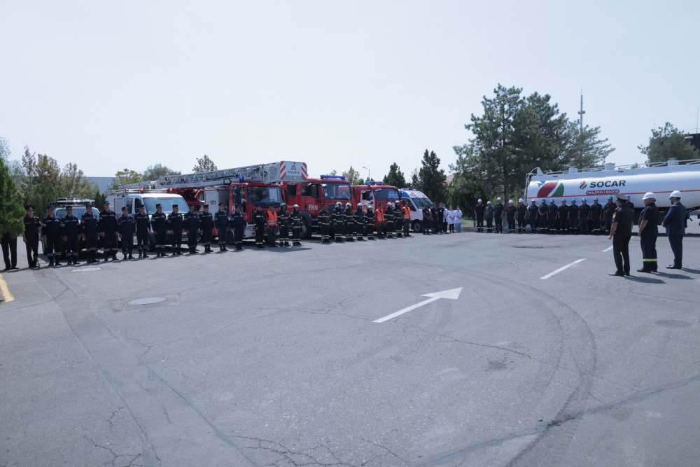 SOCAR Petroleum QSC-nin 23 saylı Naxçıvan Neft Baza Sahəsində nümunəvi obyekt mülki müdafiə məşqi kеçirilib<font color=red> - FOTOLAR</font>