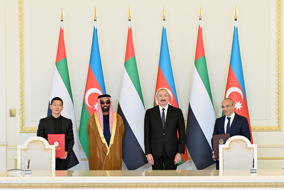 Prezident İlham Əliyev Birləşmiş Ərəb Əmirliklərinin milli təhlükəsizlik müşavirini qəbul edib<font color=red> - FOTOLAR</font>