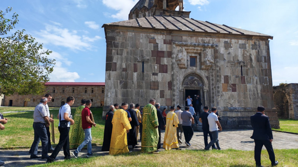 Azərbaycan Alban-Udi Dini İcmasının nümayəndələri Gəncəsar Monastır Kompleksini ziyarət edirlər<font color=red> - FOTOLAR</font>